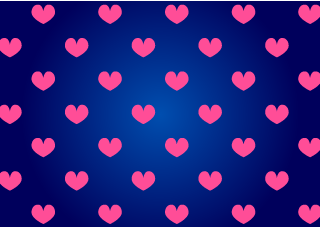 Pink Heart Pattern on Navy Gradient Background