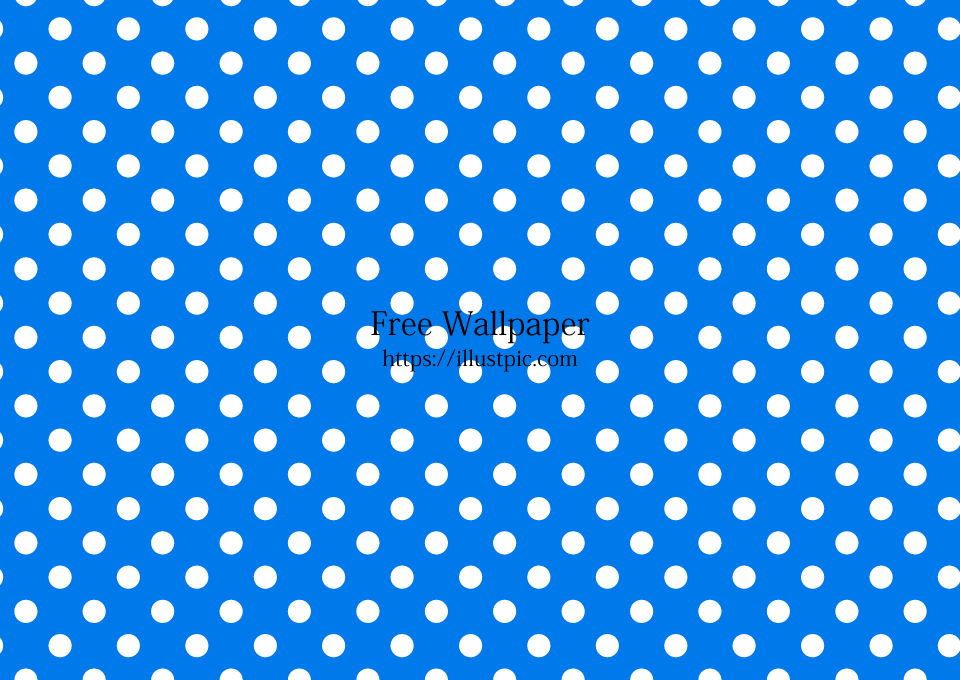 White Polka Dots on Blue Background