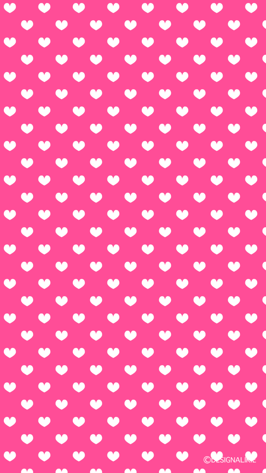 ショッキングピンク背景にピンクに白ハート 無料の壁紙画像集 Illustlive