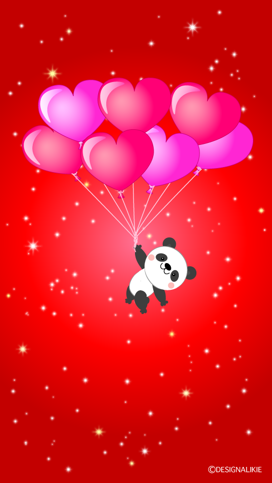 空飛ぶパンダのバレンタイン 無料の壁紙画像集 Illustlive