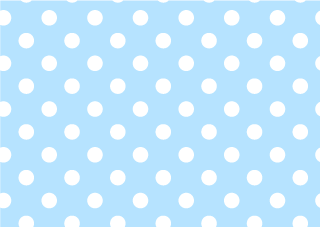 White Polka Dots on Light Blue Background