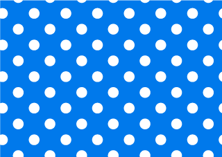 White Polka Dots on Blue Background