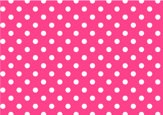 White Polka Dots on Pink Background