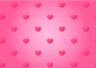 Pink Heart Pattern on Pink Gradient Background