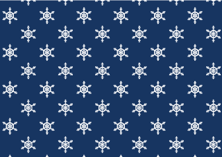 Snowflake Pattern on Navy Background