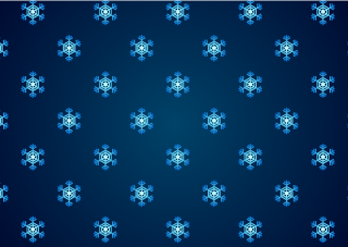 Blue Snowflake Pattern on Navy Background