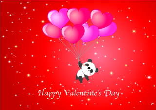 Flying Panda Valentine