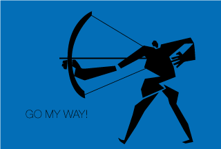 Archery player silhouette